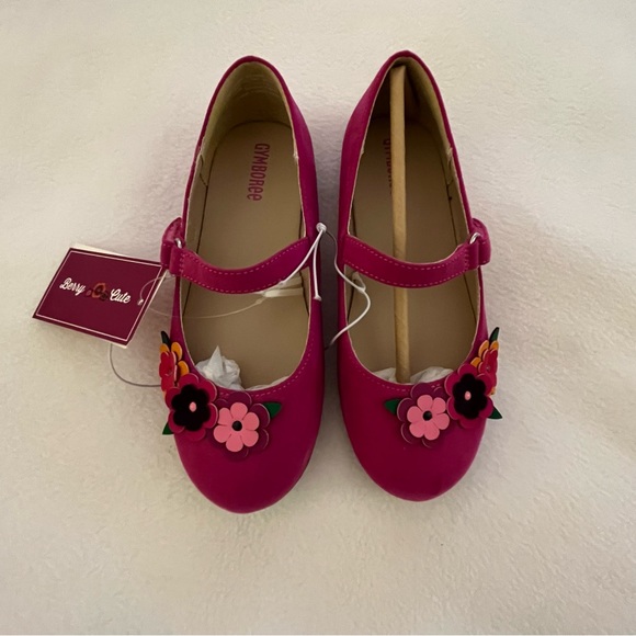 Gymboree Berry Cute Pink Flower Ballet Flats - Picture 4 of 4